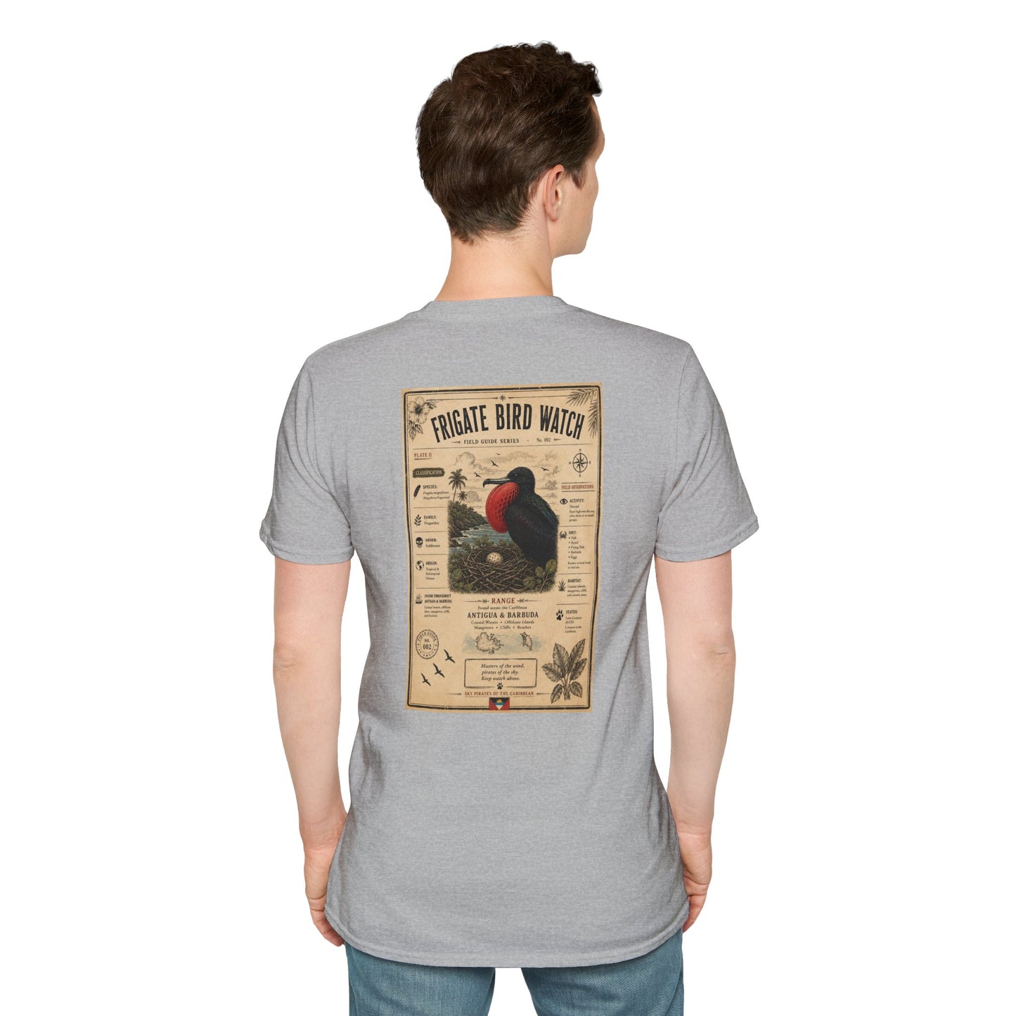 Magnificent Frigatebird Field Guide Shirt | Antigua & Barbuda Wildlife Souvenir