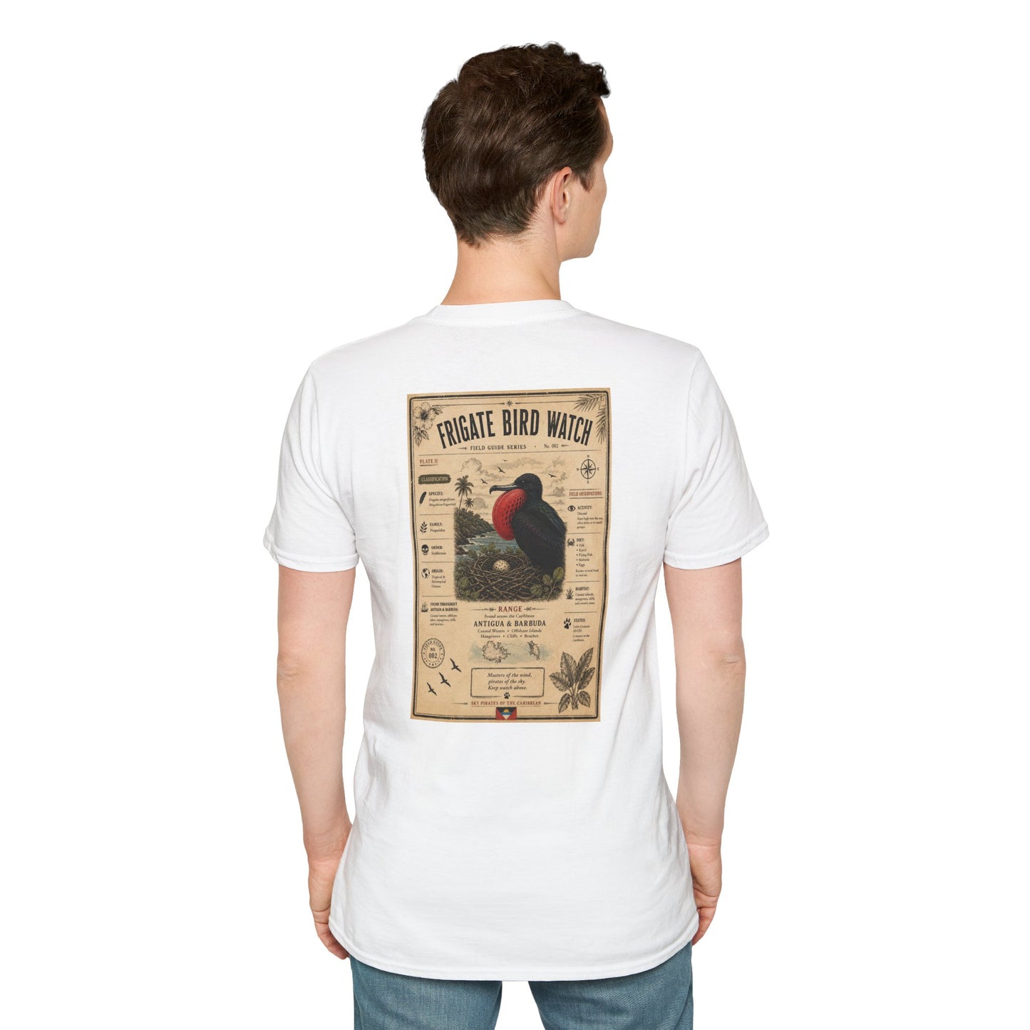 Magnificent Frigatebird Field Guide Shirt | Antigua & Barbuda Wildlife Souvenir