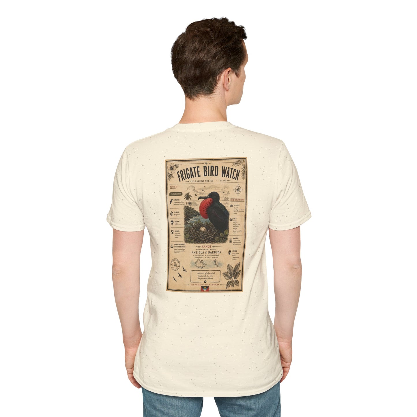 Magnificent Frigatebird Field Guide Shirt | Antigua & Barbuda Wildlife Souvenir
