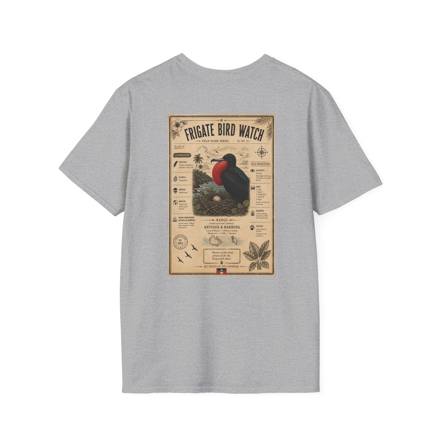 Magnificent Frigatebird Field Guide Shirt | Antigua & Barbuda Wildlife Souvenir